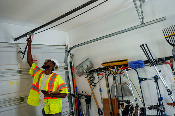 Professional Garage Door Spring Repair technician working in Victory Gardens, NJ